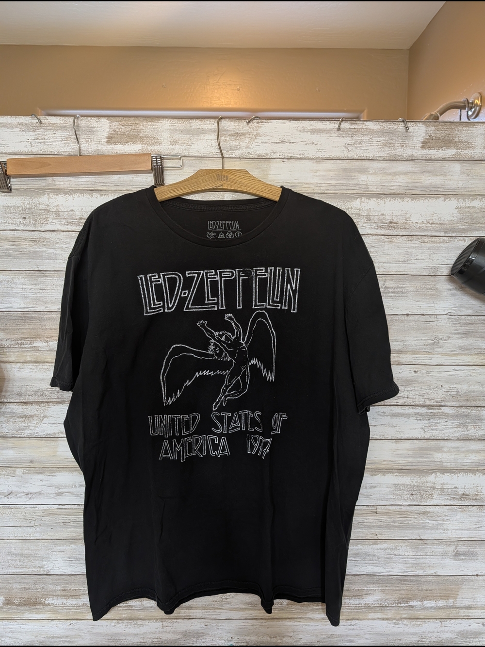 Led Zeppelin Black Graphic Short Sleeve Tee